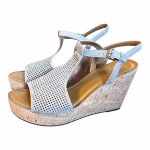 Franco Sarto Wedge Tan Cork Sandals